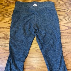 Grey Cropped Exercise Pants
